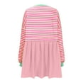 thumbnail image 4 of DailyTrove Women's Short Sleeve Striped Two-Piece Set, Crop Top & Skirt, Summer Casual & Trendy Wear, Modern Fit, 4 of 6