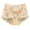 Beige, variant on Women's Large Size Medium And High Waist Abdomen And Buttocks Breathable Seamless Briefs And Underwear Blue L