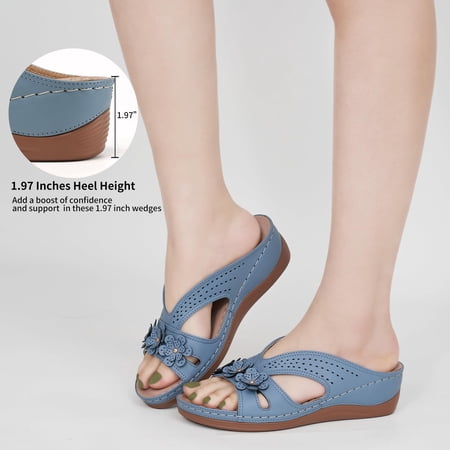 Women s Sandals Womens Wedge Sandals Womans Sandals Wide Sandals for Women Comfortable Sandals for Women Ecetana Sandals for Women Shoes Slides Sandals Shoes Sky Blue 6.5