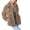 Camel, variant on Women's Long-Sleeved Hooded Winter Warm Plush Jacket, Cozy Fleece Lined Outerwear Coat for Cold Weather Protection and Casual Style,Army Green,L