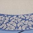thumbnail image 4 of Safavieh Courtyard Regent Oriental Indoor/Outdoor Area Rug, Natural/Blue, 5'3" x 5'3" Round, 4 of 9
