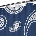 thumbnail image 3 of Blue Pioneer Flower and Paisley Pattern Shower Curtain 72"x84" ,Bathroom Decorative Shower Curtains Set with 12 Hooks,Modern Waterproof Washable Shower Curtain, 3 of 6