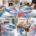 thumbnail image 5 of Nautical Coastal Area Rugs 8'x10', Washable Small Throw Rugs for Living Room Patio, Ocean Underwater Turtle Coral Plants Waves Indoor Outdoor Rug Non-Slip Low Pile Carpet Runner Reversible Floor Mats, 5 of 8