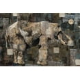 thumbnail image 2 of Wiley, Marta 24x17 Gold Ornate Wood Framed with Double Matting Museum Art Print Titled - Elephant Collage Classic, 2 of 4