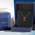 thumbnail image 5 of Gem Stone King 14K Yellow Gold Red Garnet Pendant Necklace for Women | 2.80 Cttw | Gemstone January Birthstone | Oval 10X8MM | With 18 inch Chain, 5 of 6