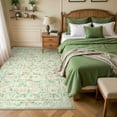 thumbnail image 2 of Lahome Decor 5'x7'Floral Living Room Rugs,5x7ft Boho Area Rug for Bedroom Machine Washable Rug- Non-Slip Soft Indoor Carpet, Stain Resistant Low Pile for Farmhouse,Dining Room,Office,Green, 2 of 9