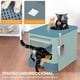thumbnail image 2 of Largo Arenero/Inodoro para Gato con Pala,Removibles Plegable Arenero Cerrado 50*40*40cm,Caja de Arena para Mascotas(peso<13KG) con Puerta Superior&amp;Puerta Lateral Móvil de dos Direcciones,Desodorizante, 2 of 7