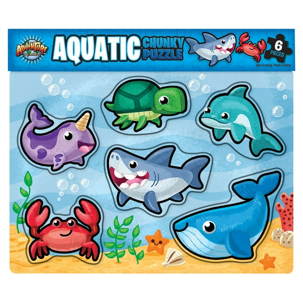 Aquatic Chunky Kids Puzzle Underwater Animals Educational Toddler Toy 6 Pcs Walmart Com Aquatic Chunky Kids Puzzle Underwater Animals Educational Toddler Toy 6 Pcs Walmart Com