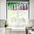 thumbnail image 4 of Geometric Valances Curtains Green Purple Modern Geometric Abstract Beach Windows Short Curtain Valance for Kitchen Bedroom Bathroom Decor with Rod Pocket, One Panel 54X18 Inches, 4 of 6