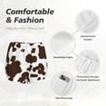 thumbnail image 4 of Rateoe Brown Cow Printed 2 in 1 Women's Workout Shorts for Athletic Gym Running Shorts with Phone Pockets-X-Large, 4 of 7