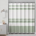 thumbnail image 4 of Bath Shower Curtain, Washable Cloth Shower Curtain Sets with 12 Plastic Hooks, Minimalist Fabric Rustic Striped Curtain, Farmhouse Bathroom Curtains, 66x72 Inches, 4 of 5