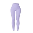thumbnail image 6 of felwors Women Ribbed Seamless Leggings High Waisted Workout Gym Yoga Pants (Purple, L), 6 of 6