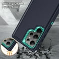 thumbnail image 5 of Nalacover Rugged Case for Samsung Galaxy S24 Ultra, Triple-Layers Heavy Duty Hard PC + TPU Hybrid Military Grade Shockproof Anti-Scratches Cover with Non-Slip Strip Lens Protection, Blue+Green, 5 of 7