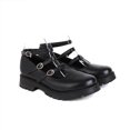 thumbnail image 5 of Zapatos de cuero para mujer Inglaterra boca baja gruesa con zapatos individuales cinturón Retro hebilla estudiante Wmkox8yii ghj2513, 5 of 5
