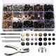 thumbnail image 1 of Kit de cierres a presión, juego de 120 botones de presión de botón de metal con alicates de perforación y kit de herramientas de sujeción de 4 piezas WD.WDQZL Hogar, 1 of 2