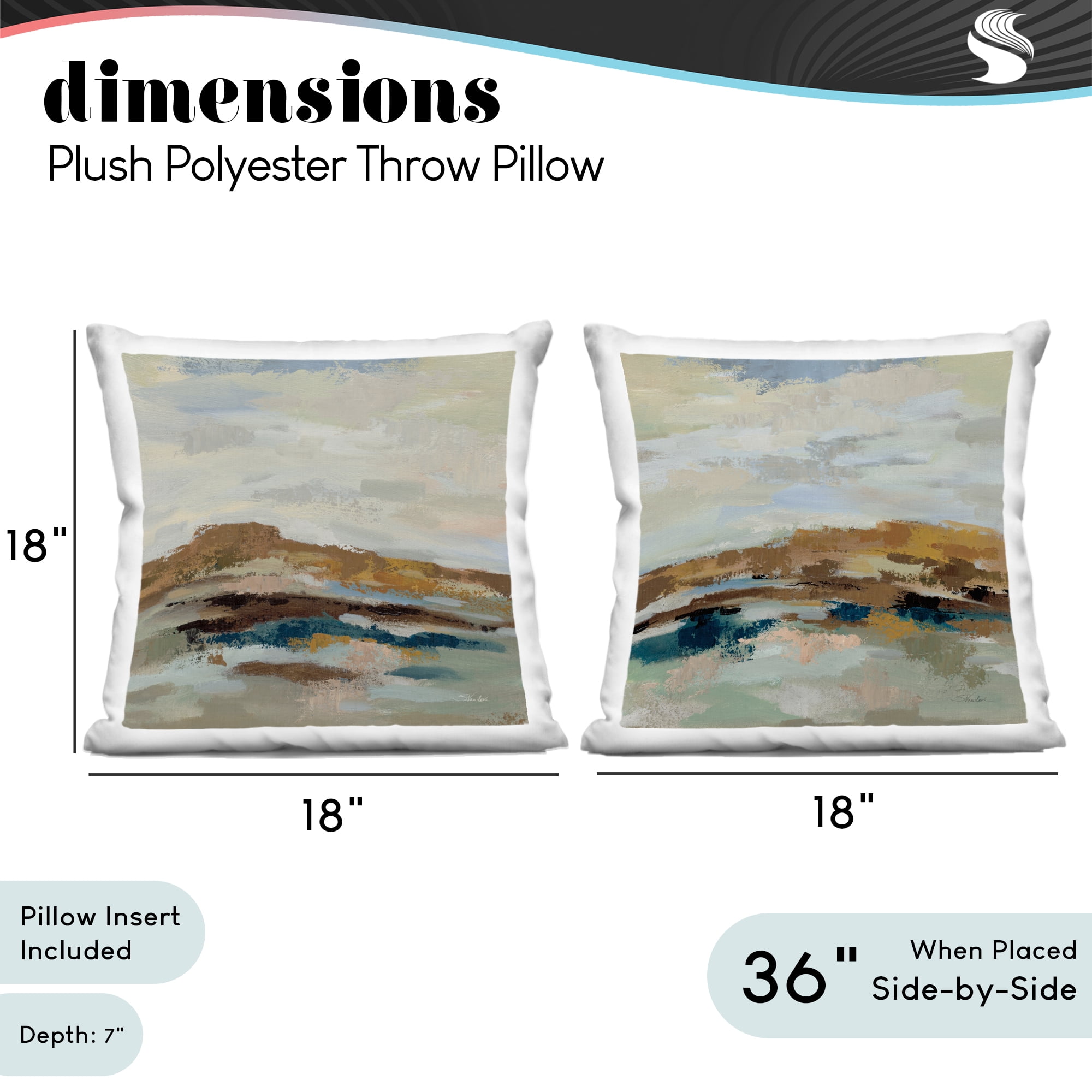 Stupell Industries Blended American West Atmosphere 2 Piece Decorative Printed Throw Pillow Set, design by Silvia Vassileva