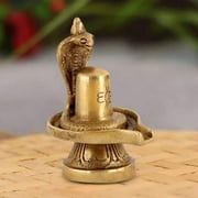 ARTVARKO™ Brass Metal Shivling for Pooja Small Size Shiv Ling Statue Idol Puja Gift Purpose Home Décor Mandir Temple Vastu Showpiece Height 3.1 Inch