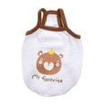 thumbnail image 1 of Delicate Edge Dog Vest - Soft Breathable Cotton - Sleeveless Cartoon Bear Pattern - Daily Wear, 1 of 8