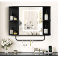 thumbnail image 2 of Espejo Organizador Con Touch Luz Led De Baño 40x60 Modelo Negro, 2 of 4