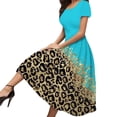 thumbnail image 1 of Gibobby Vestido casual de verano para mujer Mujer verano casual manga corta estampado floral cuello redondo vestido suelto Boho playa vestido largo(Azul celeste,CH), 1 of 5