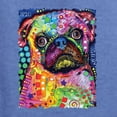 thumbnail image 2 of Funny Neon Pug | Dean Russo Art Animal Lover Unisex Hoodie Sweatshirt, Vintage Heather Blue, Medium, 2 of 6