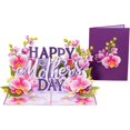 thumbnail image 4 of Happy Mothers Day Card, Mother's Day Pop Up Card, 3D Orchids, for Mom, Wife, Grandma - 5" x 7" Cover - Includes Envelope and Note Tag, 4 of 6