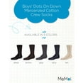 thumbnail image 2 of MeMoi Boys' Dots On Down Mercerized Cotton Crew Socks - Boys - Male, 12, Tan, 2 of 7