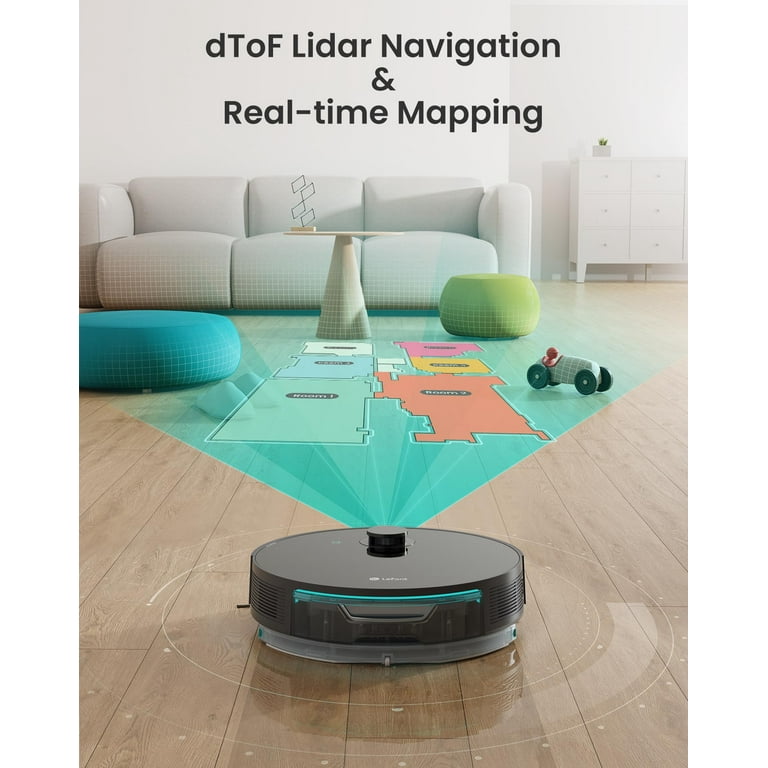 Lefant N3 Robot Vacuum Cleaner with Water Tank, Home Mapping, Wi