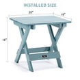 thumbnail image 6 of Resenkos Wood Patio Deck Table, Adirondack End Table, Outdoor Folding Wood Side Table, 6 of 9