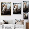 thumbnail image 4 of Designart "Taupe Chestnut Creature Chipmunk" Animals Floater Framed Wall Art Living Room, 4 of 7