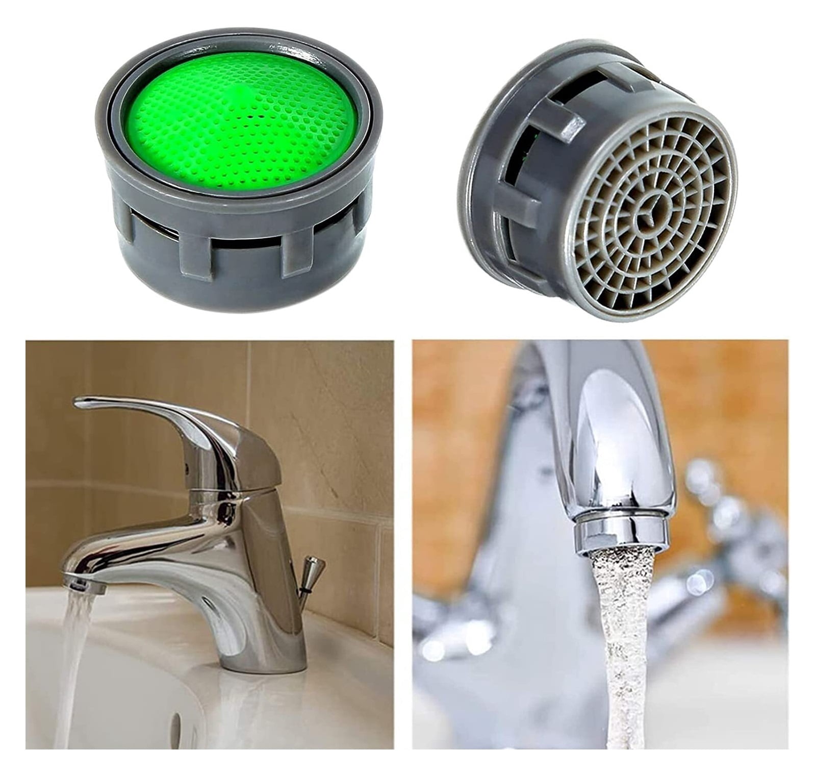 20PCS Tap Aerator-Basin Tap Filter- Faucet Plastic Insert Replacement Nozzle Filter - Faucet Flow Restrictor Replacement Parts For Kitchen And Bathroom ,Easy to Operate