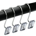 thumbnail image 3 of 12 Piece Set - 12pcs Square Acrylic Shower Curtain Hooks Rings Rustproof, 3 of 3
