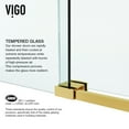 thumbnail image 5 of VIGO Luca 60" x 79" Single Sliding Frameless Shower Door with RollerDiskTM technology, 5 of 5