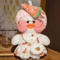 thumbnail image 5 of Pato de peluche Lalafanfan de 30 cm con bonitos dibujos animados, muñeco de peluche de pato suave, almohada decorativa, regalos de cumpleaños y Navidad para amigas, 5 of 5