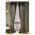 thumbnail image 2 of European Velvet Blackout Grey Luxury Curtains for Living Room Tulle Vintage Golden Lace Stitching Bedroom Custom Dining Room, 2 of 5