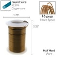 thumbnail image 3 of The Beadsmith Wire Elements 16-Gauge Lacquered Tarnish-Resistant Copper Wire for Jewelry Making, 8 Yard, 7.32 Meter Spool (Vintage Bronze Color), 3 of 7