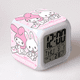 thumbnail image 1 of HANNTAOO Reloj despertador LED con diseño de melodía, creativo, para escritorio, mesa, reloj digital electrónico brillante y colorido para adultos, niñas, niños y niños, juguete para regalo de, 1 of 7