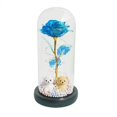 thumbnail image 4 of Adornos de cubierta de vidrio con flores eternas, simulación de rosas láser, luz LED, regalo creativo para el día de San Valentín, pareja, nacimiento, 4 of 6