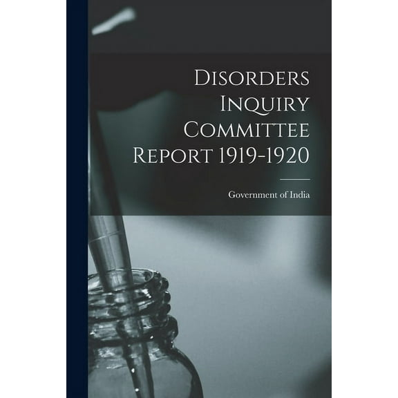Disorders Inquiry Committee Report 1919-1920 (Paperback)