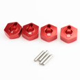 thumbnail image 1 of Adaptador de transmisión hexagonal de rueda de aleación de 12 mm con pines Baoblaze RC rojo, 1 of 7