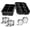 Black, variant on Silicone Ice Cube Trays – Large Silicone Molds for 2-Inch Ice Cubes and Spheres Whiskey Ice Cube Trays with Lids for Cocktails & Bourbon – Set of 2