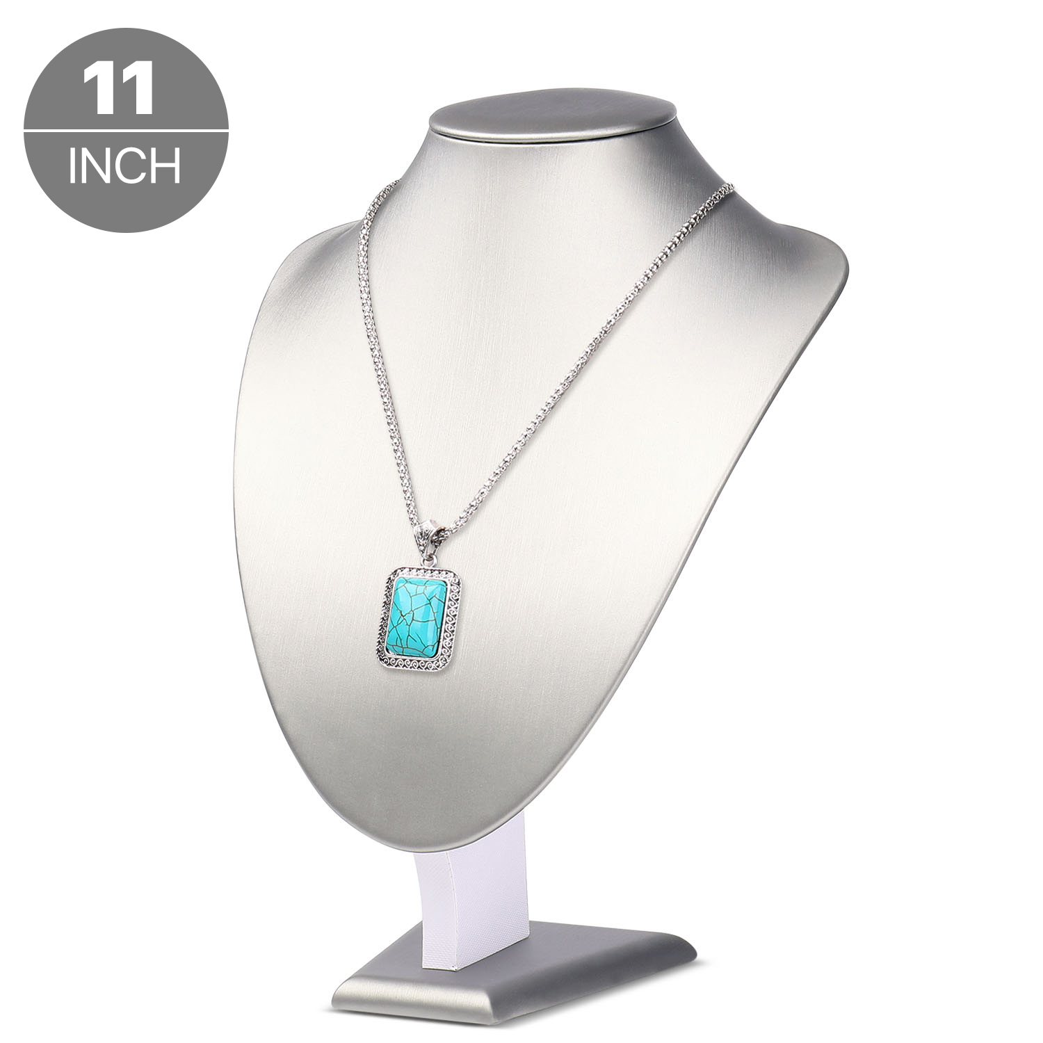 PU Plastic Necklace Jewelry Display Bust Stand Freestanding Pendant Chain Chokers Lockets