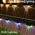 thumbnail image 2 of Luces solares para escaleras de terraza al aire libre, 4 luces para escalones de jardín con energía solar, impermeables, blanco cálido/cambio de color, 2 modos Feliz Sencillez, 2 of 5