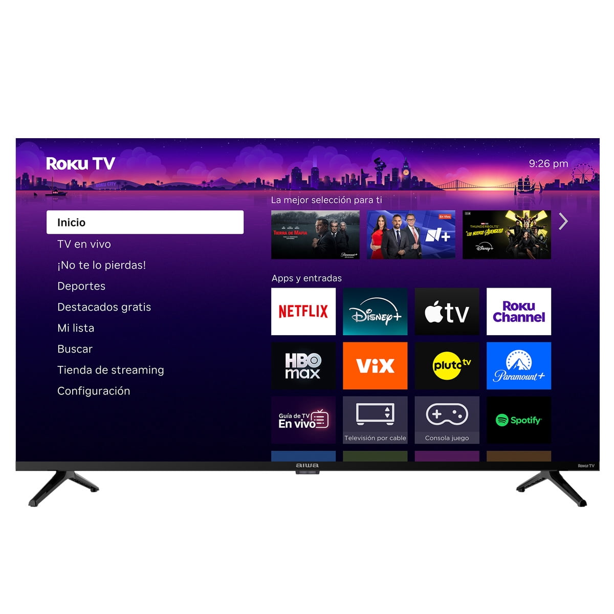 Pantalla Smart TV Aiwa de 40 Pulgadas AW40RKQ QLED con Resolución Full HD