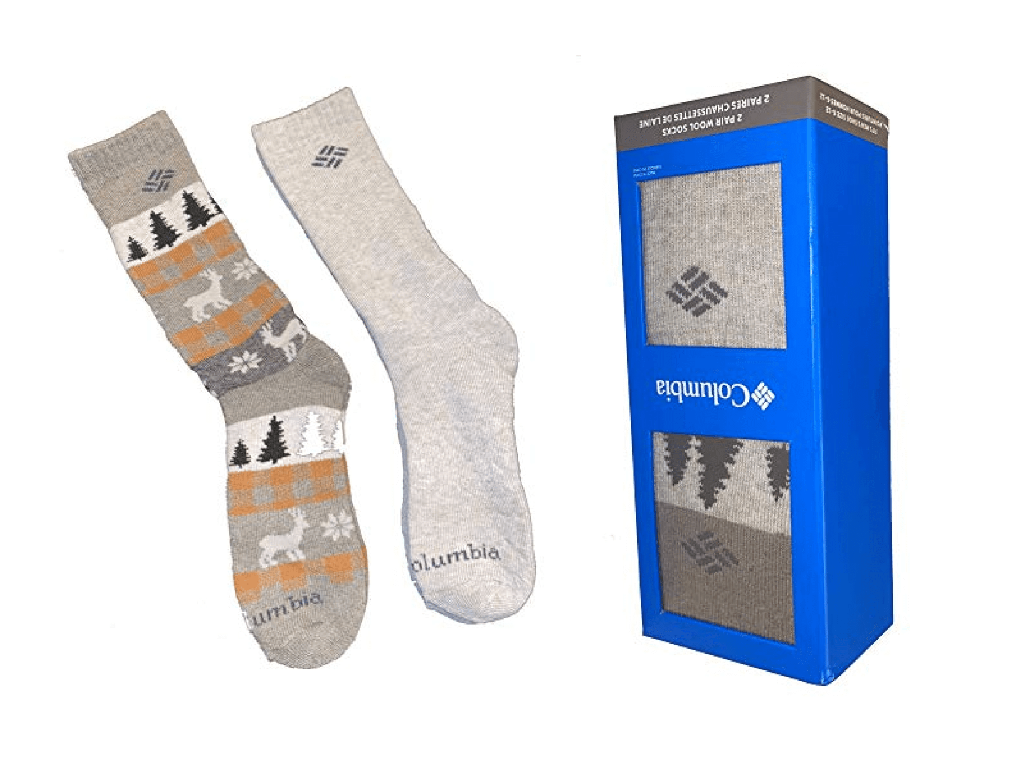 Columbia Crew Socks 2Pack Wool Blend 1013 (Shoe Size 612 US Men's