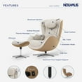 thumbnail image 4 of Nouhaus NOU Campo Heated Massage Chair, Zero Gravity Full Body Recliner with 3D Massage & Dual Speakers for Living Room (Elder White), 4 of 10
