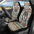thumbnail image 2 of Uorisanigo Aztec Wolf Car Seat Covers, Car Front Seat Cushion Auto Seat Cover Protector Automotive Interior Protection Fit Most Vehicle Cars Sedan Truck SUV Van, 2 Pack, 2 of 7