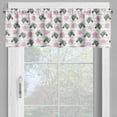 thumbnail image 2 of Ambesonne Leaf Print Window Valance, Zebra Silhouette Leafage, 54" X 18", Pink Pale Grey, 2 of 5