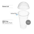 thumbnail image 3 of [50 Sets - 12 Oz] Crystal Clear Plastic PET Cups With Dome lids for Iced Coffee, Cold Drinks, Milkshake, Slush Cups, Smoothy's, Slurpee, Party's, Pla, 3 of 9