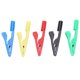 thumbnail image 1 of Clip de cocodrilo U16 de 2mm con conector de aguja, Clip aislado rojo, negro, amarillo, verde y azul, 1 of 8